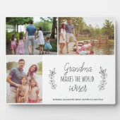 Plaque Photo Petits-enfants photo collage grand-mère (Devant)
