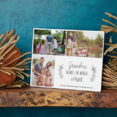 Plaque Photo Petits-enfants photo collage grand-mère (Côté)
