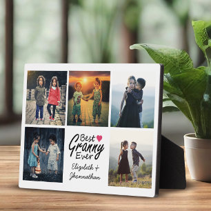 Plaque Photo Petits-enfants Photo Collage Meilleure grand-mère 