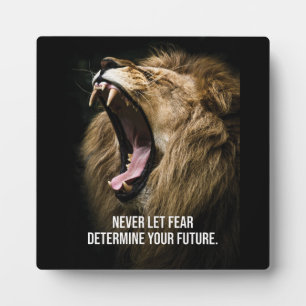 Plaque Photo Peur - Motivation du lion
