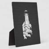 Plaque Photo Phare Chrome Style sur fibre de carbone (Côté)