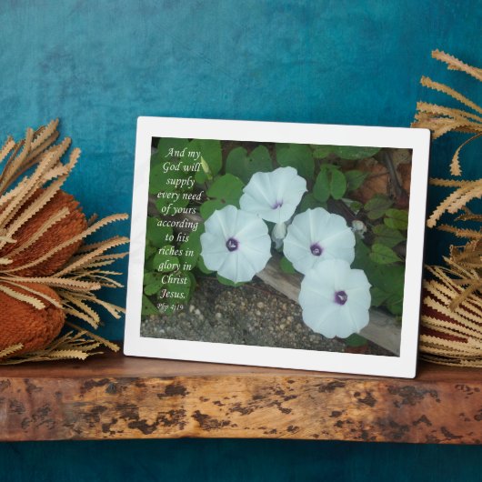 Plaque Photo Philippiens 4:19 (Côté)