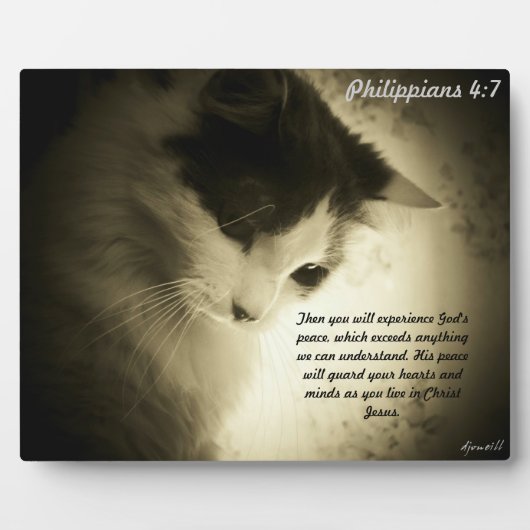 Plaque Photo Philippiens 4:7 (Devant)