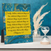 Plaque Photo Philippiens 4:8 (Côté)