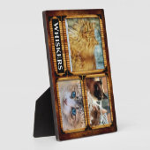 Plaque Photo Phocollage de Pet memorial | bamboo wood framework (Côté)