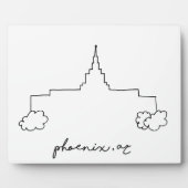 Plaque Photo phoenix arizona temple simple dessin moderne (Devant)