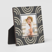 Plaque Photo Photo arc-en-ciel gris chic (Recto)