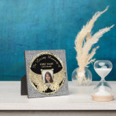 Plaque Photo Photo Argent et Or En Mémoire Affectueuse (Insitu)