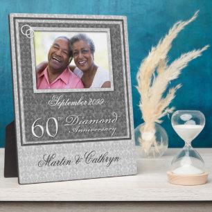 Plaque Photo Photo Argent pour les 60 ans de mariage