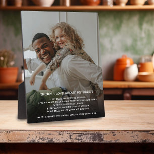 Plaque Photo Photo 'Choses que j'aime chez mon Papa'