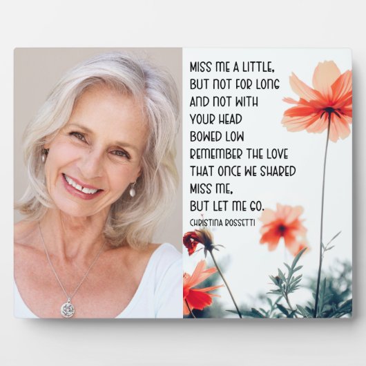 Plaque Photo Photo Citation Mémorielle Me Manquer Mais Laissez- (Devant)