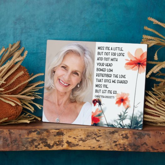 Plaque Photo Photo Citation Mémorielle Me Manquer Mais Laissez- (Côté)