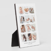 Plaque Photo Photo Collage mensuel de la première année du bébé (Côté)