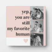 Plaque Photo Photo Collage Moderne & Romantique Jolie Citation (Devant)