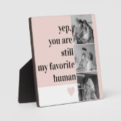 Plaque Photo Photo Collage Moderne & Romantique Jolie Citation (Recto)