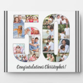Plaque Photo Photo Collage Numéro 50 Anniversaire (Devant)