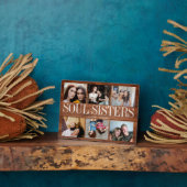 Plaque Photo Photo Collage Texture en bois Soeurs Soul (Côté)