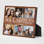 Plaque Photo Photo Collage Texture en bois Soeurs Soul (Côté)