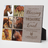 Plaque Photo Photo commémoratif du cheval rustique (Côté)