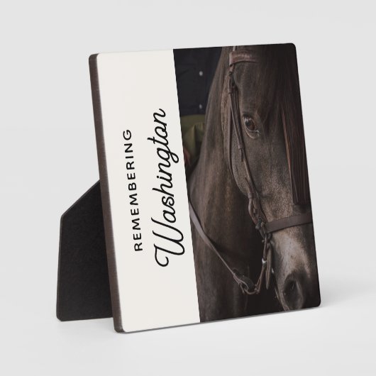 Plaque Photo Photo commémorative du cheval Equine (Recto)