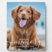 Plaque Photo Photo commémorative In Love Memory Dog (Devant)