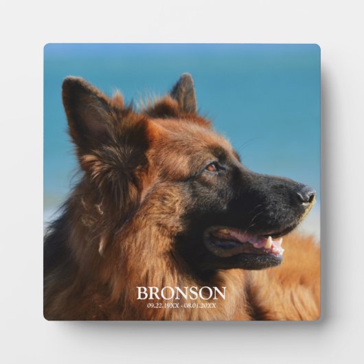 Plaque Photo Photo commémorative personnalisée pour animaux (Devant)