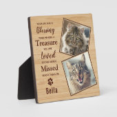Plaque Photo Photo commémorative Pet Cat (Recto)