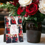 Plaque Photo Photo Couple romantique de la Saint-Valentin<br><div class="desc">Cette belle plaque photo Heureuse Sainte-Valentin a un script rouge audacieux au centre et vos noms entourés de 8 photos romantiques en couple autour de la frontière. Sélectionnez les photos les plus douces de votre relation pour faire un collage de photos pour votre petit ami, petite amie, femme, mari ou...</div>