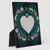 Plaque Photo Photo Custom Floral Heart Anniversaire Mariage (Côté)