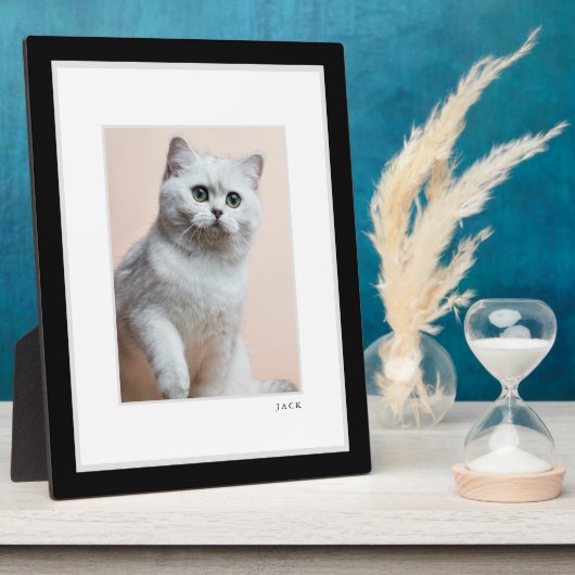 Plaque Photo Photo d'animal de compagnie | Cadre moderne minima (Côté)