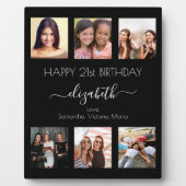 Plaque Photo Photo d'anniversaire collage noir blanc meilleurs (Devant)