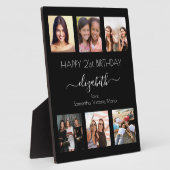 Plaque Photo Photo d'anniversaire collage noir blanc meilleurs (Côté)