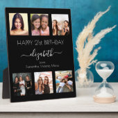 Plaque Photo Photo d'anniversaire collage noir blanc meilleurs (Côté)