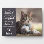 Plaque Photo Photo de chat en souvenir d'un animal de compagnie (Devant)