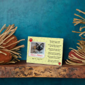 Plaque Photo Photo de chat pour animaux de compagnie personnali (Côté)