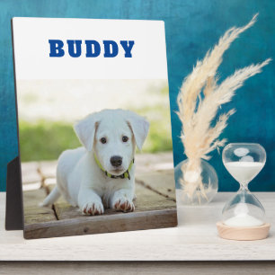 Plaque Photo Photo de chien mignon Cadeau personnalisé avec nom