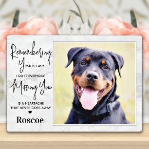 Plaque Photo Photo de chien personnalisé Sympathie perte d'anim