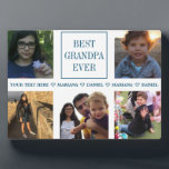 Plaque Photo Photo de collage de Custom Grandpa Father's Day<br><div class="desc">Photo de collage de Custom Grandpa Father's Day</div>
