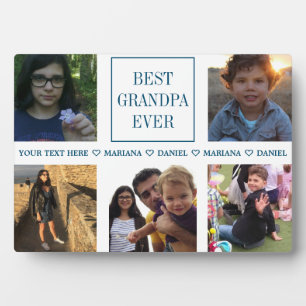 Plaque Photo Photo de collage de Custom Grandpa Father's Day