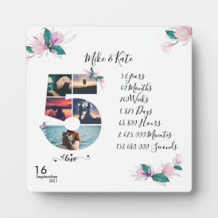 Plaque Photo Photo de collage Love Couple Anniversary