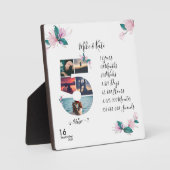 Plaque Photo Photo de collage Love Couple Anniversary (Recto)