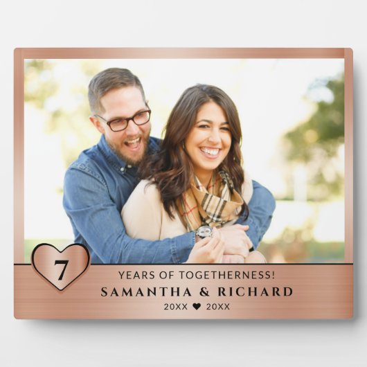 Plaque Photo Photo de couple pour l'anniversaire de mariage cui (Devant)