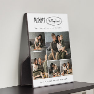 Plaque Photo Photo de famille de la fête des mères personnalisé