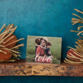 Plaque Photo Photo de famille du script d'amour personnalisé (Côté)