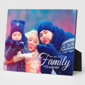 Plaque Photo Photo de famille Moderne Calligraphie Script Minim (Côté)