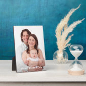 Plaque Photo Photo de famille Nom moderne Modèle Script Texte (Côté)