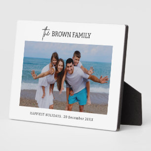 Plaque Photo Photo de famille personnalisé simple minimaliste m