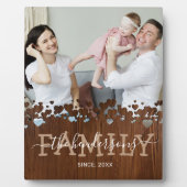 Plaque Photo Photo de famille rustique (Devant)