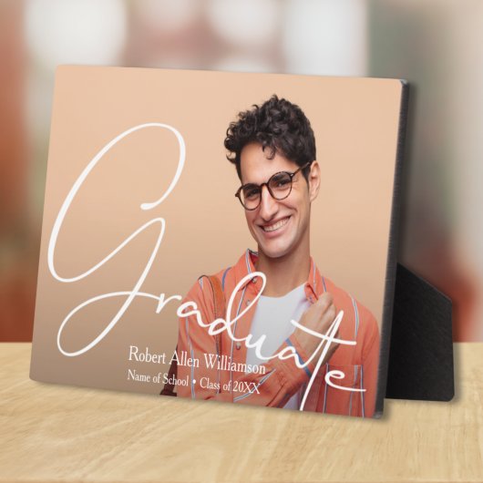 Plaque Photo Photo de fin d'études de script moderne