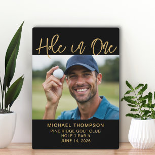 Plaque Photo Photo de golfeur avec un trou en un Trophée Cadeau